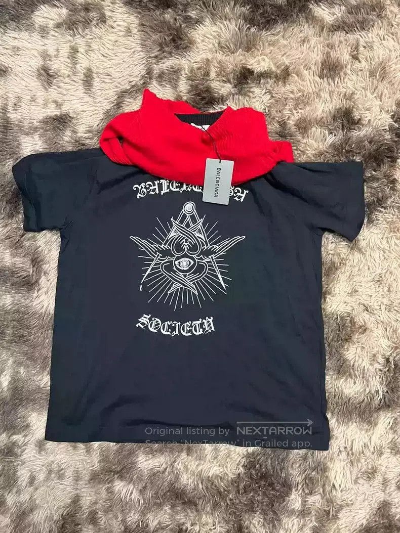 Balenciaga Balenciaga 20FW Sanskrit Lock Devil's Eye Fake Two Piece Ho Size US M / EU 48-50 / 2 - 1 Thumbnail