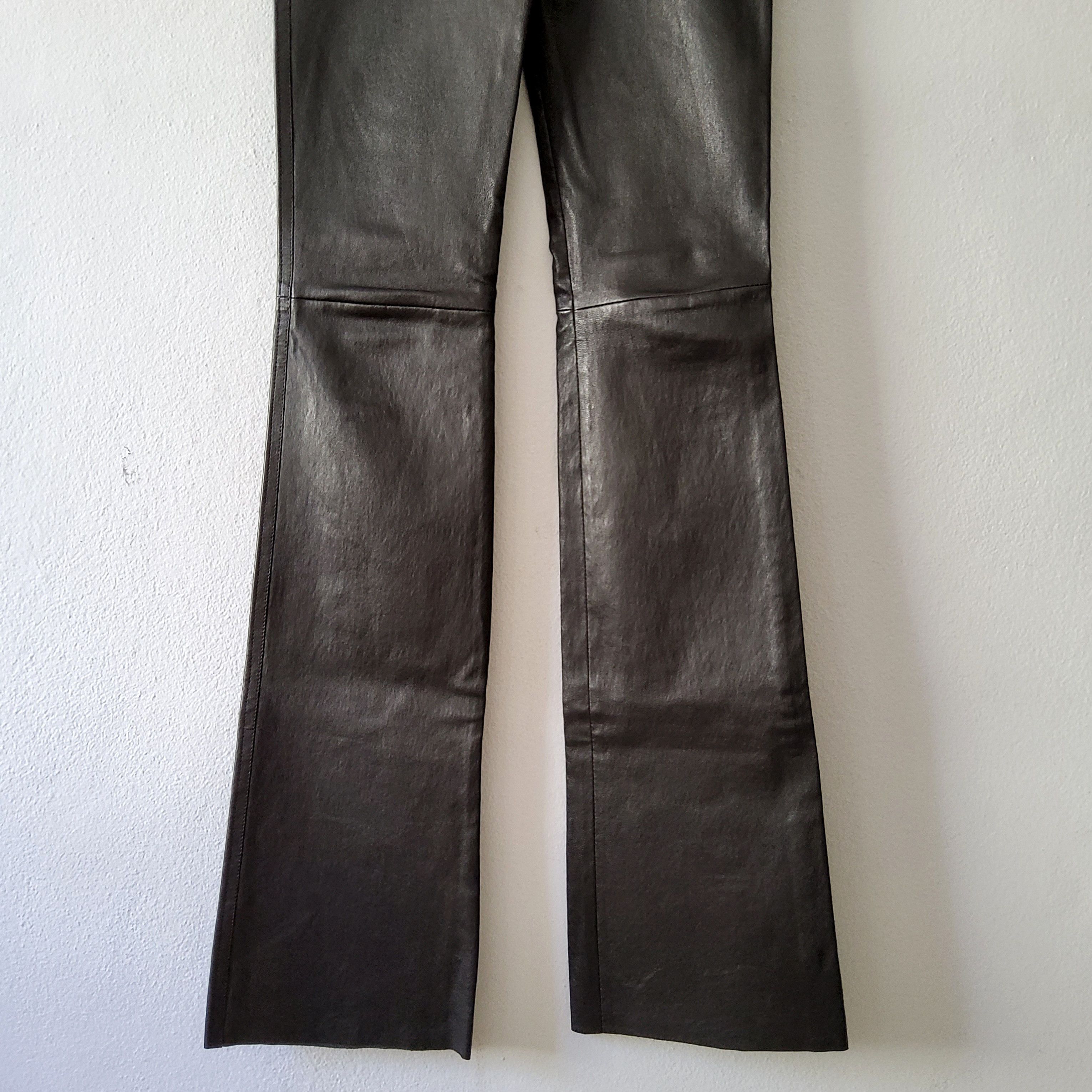 Jitrois Jitrois vintage y2k 2010s second skin leather bootcut pants Size 25" / US 0 / IT 36 - 4 Thumbnail