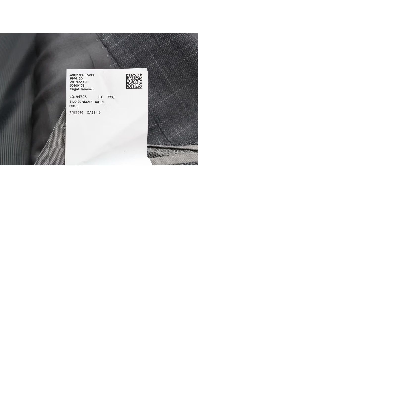 Hugo Boss HUGO BOSS Blazer Men's US 46 Grey Melange Formal Cotton Silk Size 46R - 9 Thumbnail