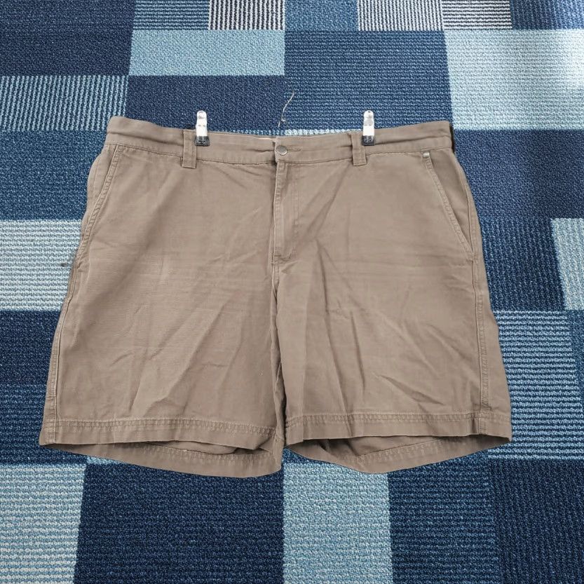Vintage Columbia Shorts Men 40 8" Tan Bermuda Mid-Rise Flat Front Walking Travel Outdoor Bermuda Shorts Mens 40 Brown Cotton Regular Inseam 8" | Columbia Size US 40 / EU 56 - 1 Thumbnail
