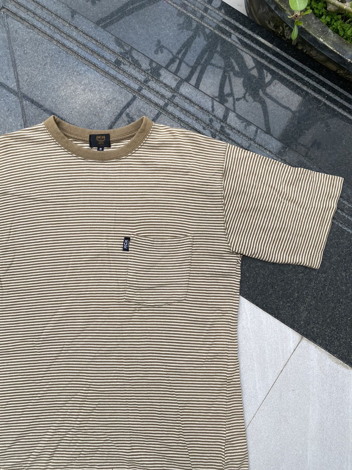 MCM × Vintage 00S MCM VINTAGE Y2K RETRO STRIPED POCKET TEE TSHIRT Size US M / EU 48-50 / 2 - 3 Thumbnail