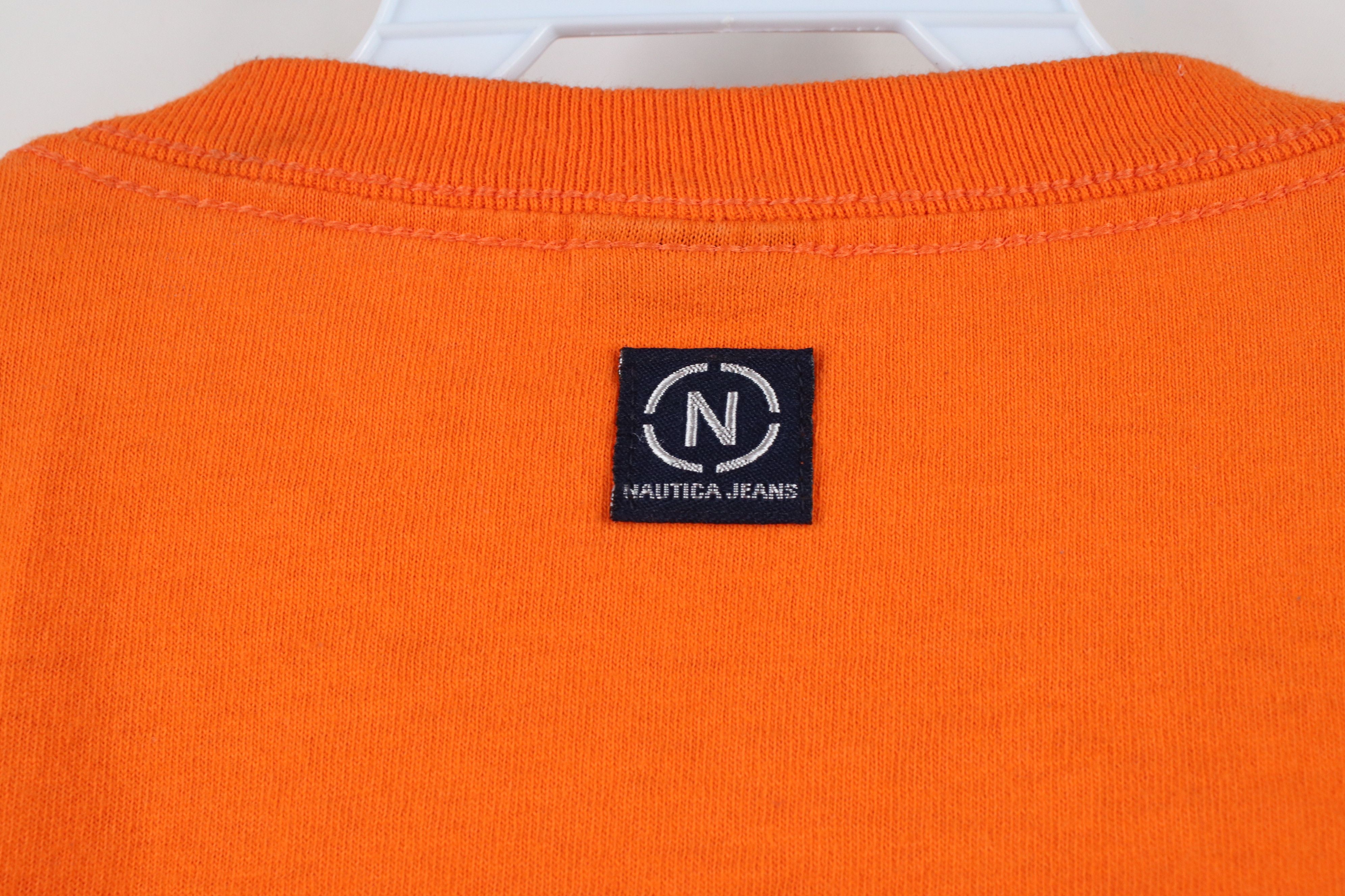 Nautica × Vintage Vintage 90s Nautica Spell Out Big Logo Short Sleeve T-Shirt Size US L / EU 52-54 / 3 - 11 Thumbnail