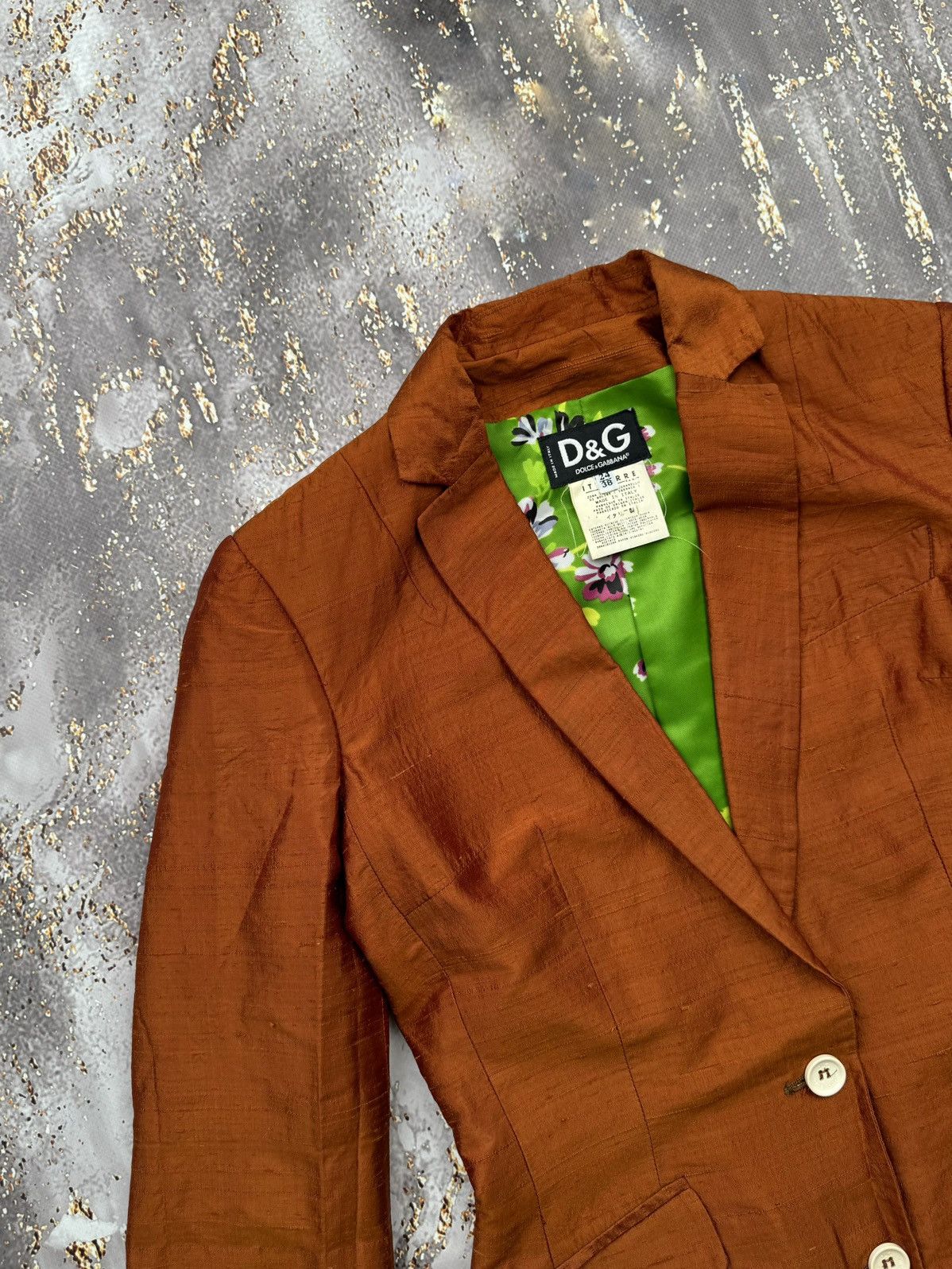 Dolce & Gabbana × Vintage Dolce & Gabbana Vintage Silk Blazer Size XS / US 0-2 / IT 36-38 - 2 Thumbnail