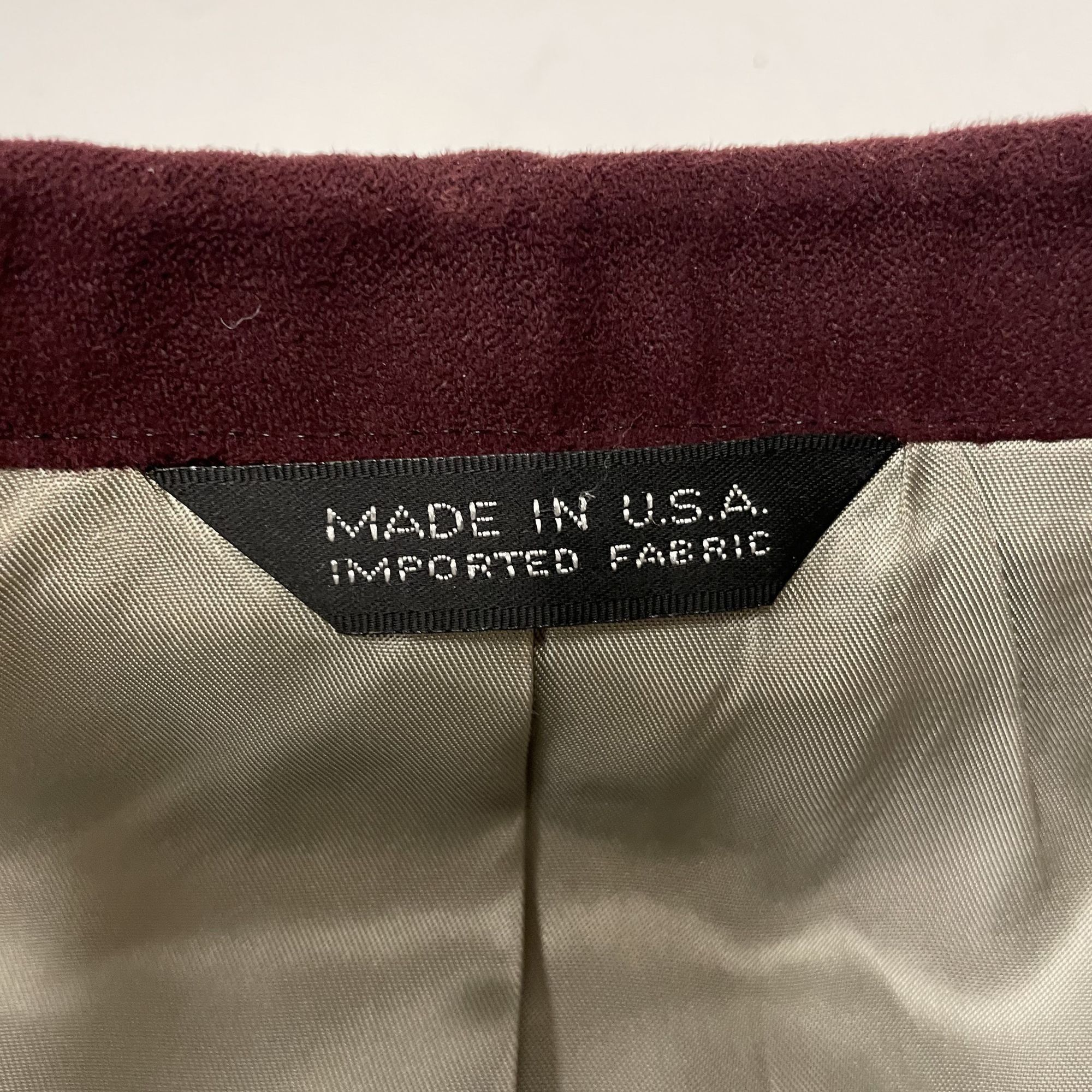 Other Vtg Webbs MAROON Burgundy Sport Coat FEATHER Suede Jacket Size 40R - 7 Thumbnail