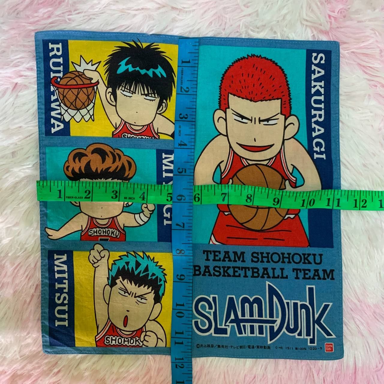 Japanese Brand × Vintage RARE Vintage Slam Dunk Shohoku Team Handkerchief Bandana Size ONE SIZE - 4 Thumbnail