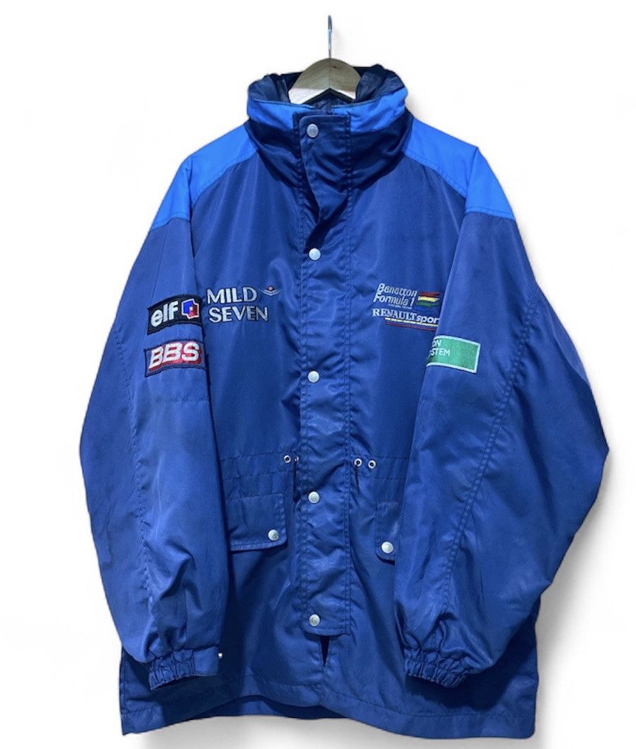 Pre-owned Benetton Vintage 90's  Formula 1 Racing Team Renault In Blue