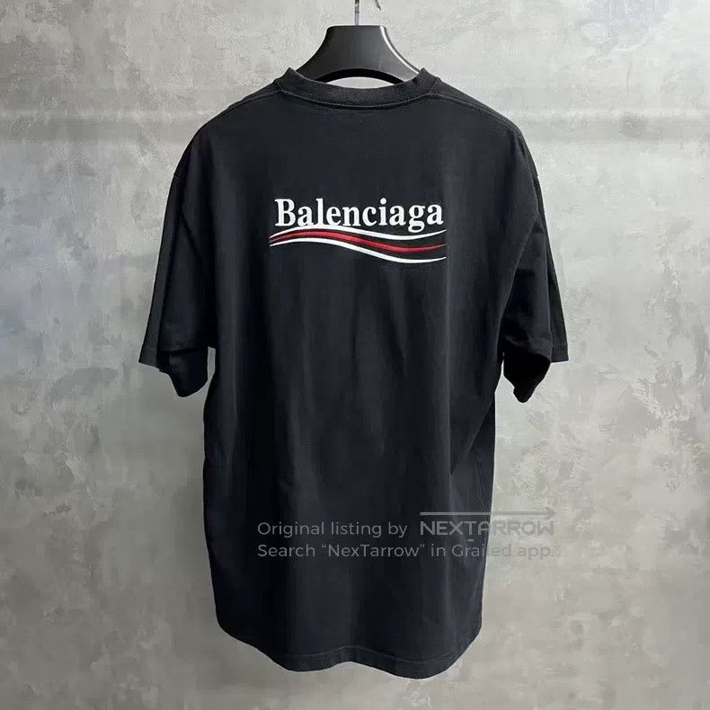 Balenciaga Balenciaga Black Coke embroidery loose fit short-sleeve T- Size US S / EU 44-46 / 1 - 2 Thumbnail