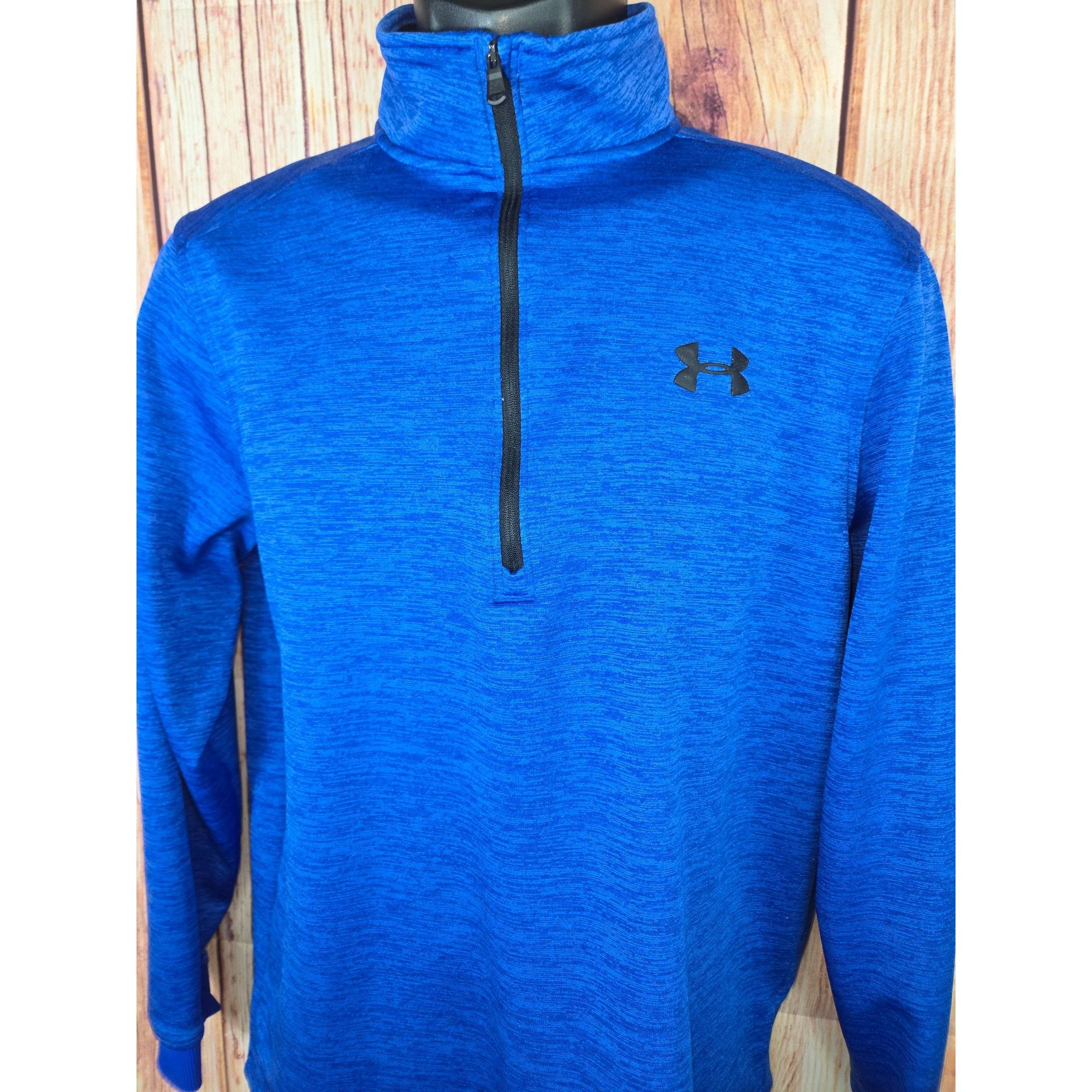 Under Armour Under Armour Blue ColdGear 1/4 Zip Pullover Mens Size Mediu Size US M / EU 48-50 / 2 - 2 Thumbnail