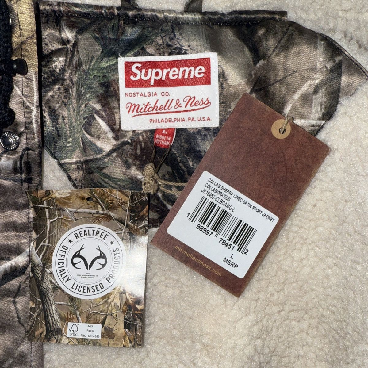 Mitchell & Ness × Supreme Supreme®/Mitchell & Ness® Lined Hooded Satin Varsity Jacket Size US L / EU 52-54 / 3 - 4 Thumbnail