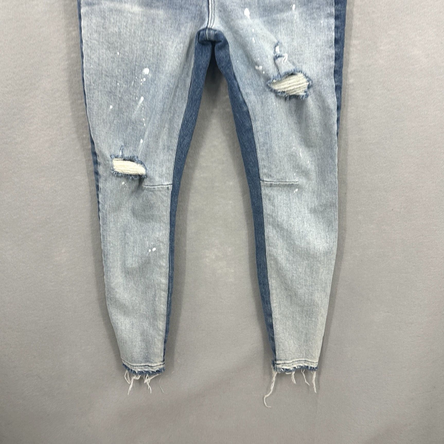 Rta RtA Jeans Women's 28 Skinny Distressed Blue Denim with Knee Tears - Slim Fit, Industrial Style, Non-Vintage Size 28" / US 6 / IT 42 - 4 Thumbnail