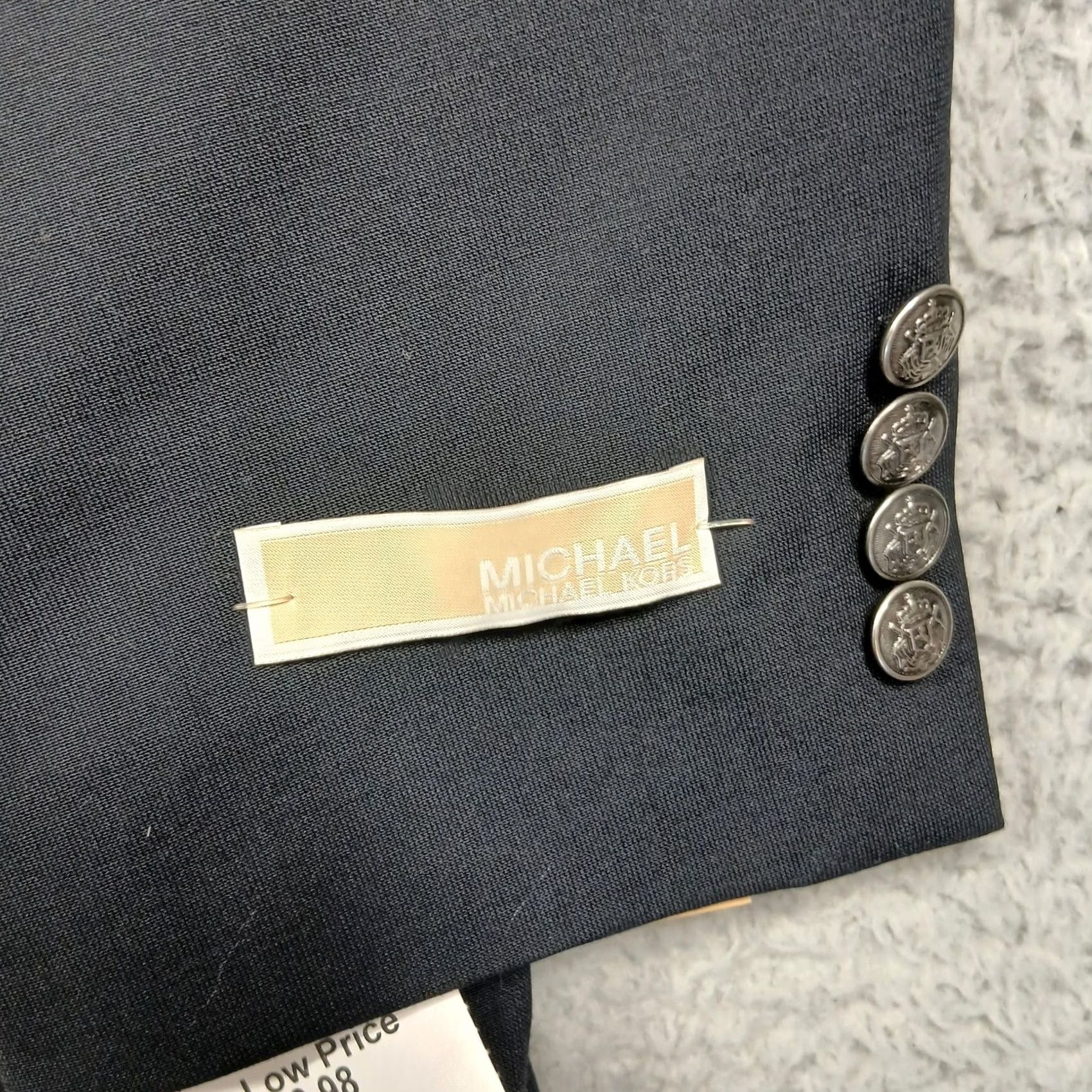 Michael Kors Michael Kors Sport Coat Mens 44 Short Navy Wool Blend Stretch Two-Button Notch Lapel Suit Jacket Coat Shirt Blazer Size US 44 / EU 60 - 3 Thumbnail