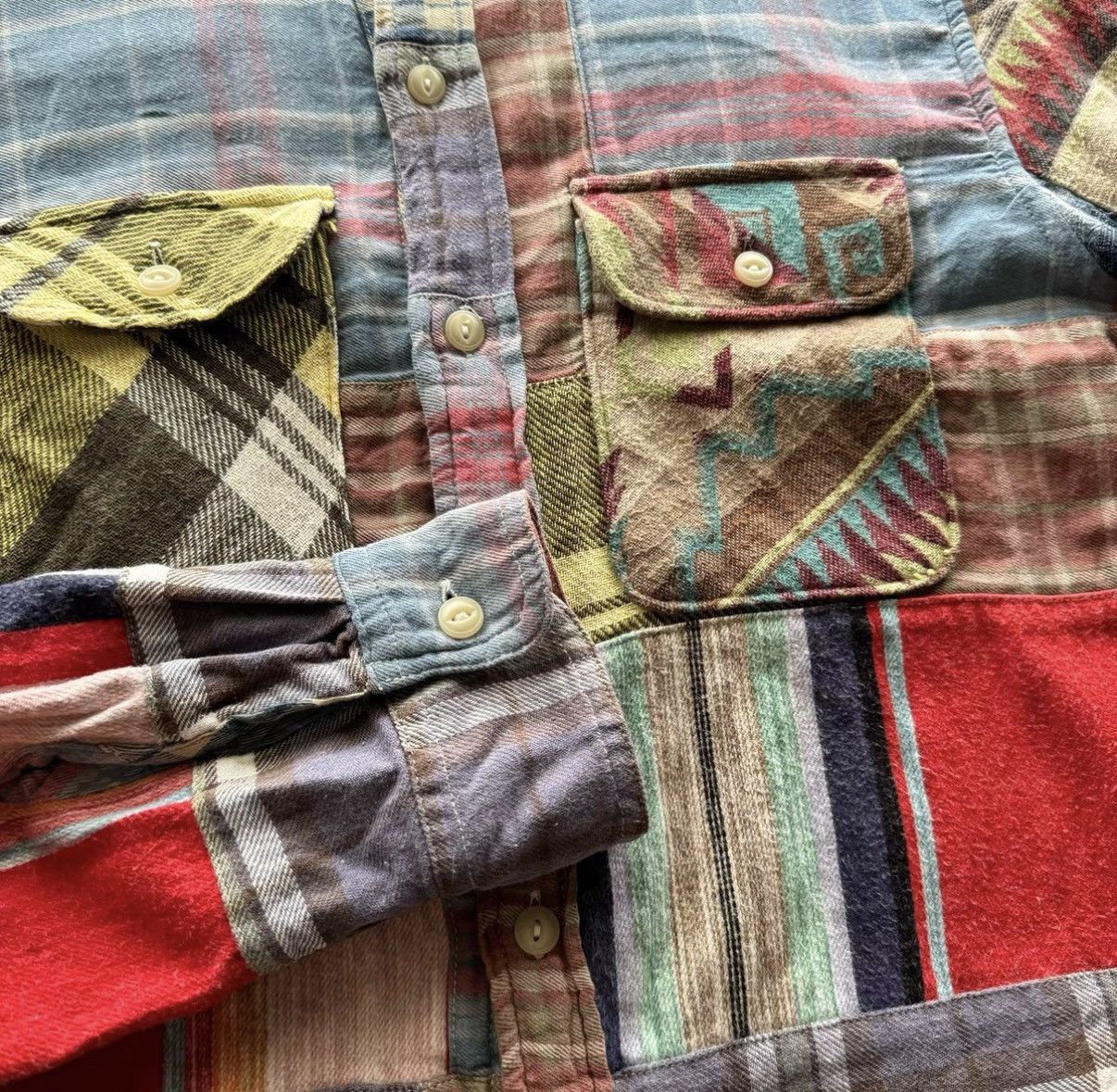 Denim & Supply Ralph Lauren Ralph Lauren Denim Supply Southwestern Patchwork Shirt K22 Size US S / EU 44-46 / 1 - 4 Thumbnail