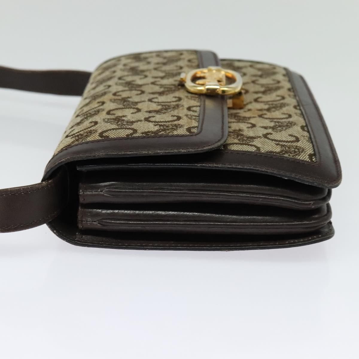 Celine CELINE C Sulky Shoulder Bag Canvas Brown Gold Size ONE SIZE - 4 Thumbnail