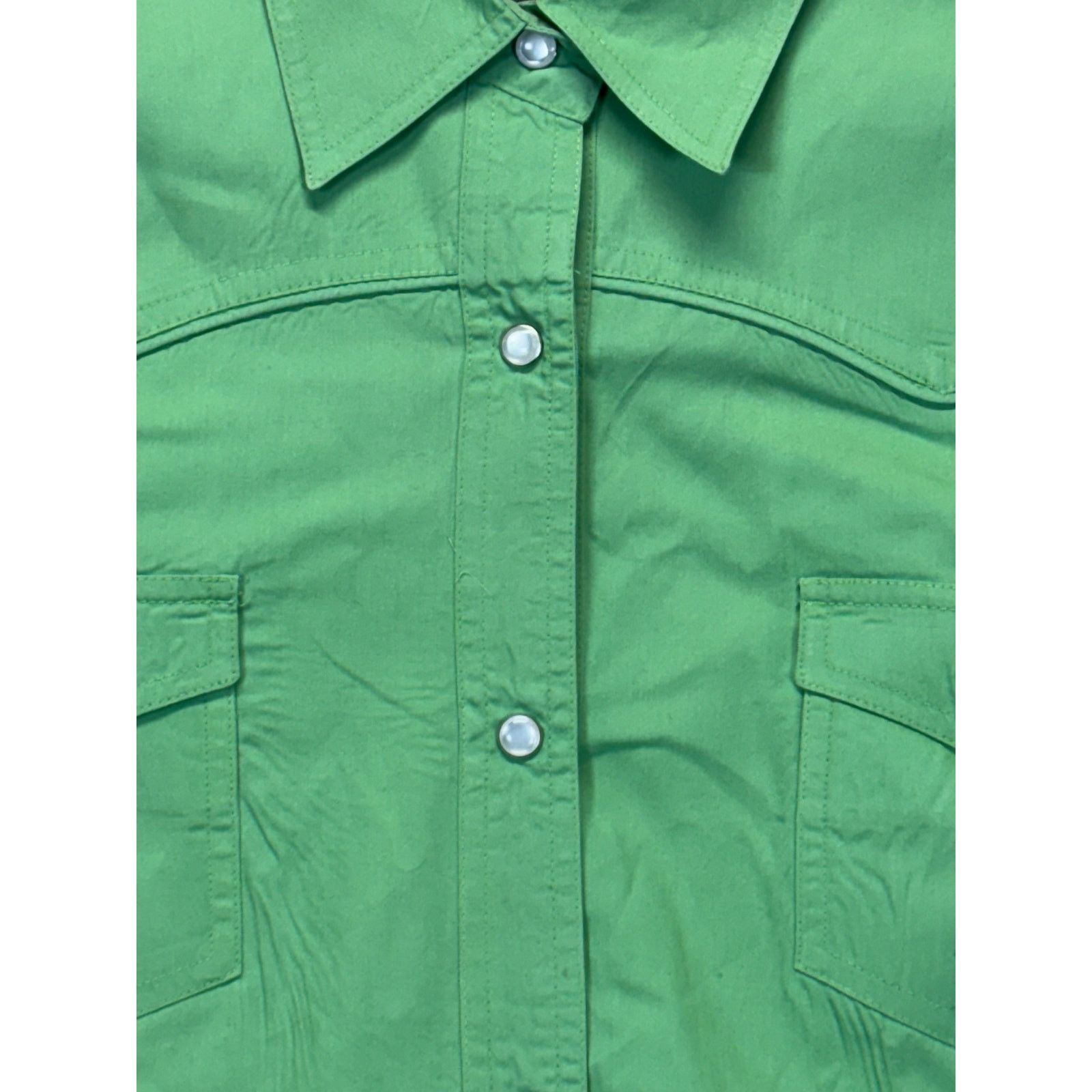 Roper Roper Green Women’s L Western Pearl Snap Shirt Long Sleeve Size L / US 10 / IT 46 - 15 Thumbnail