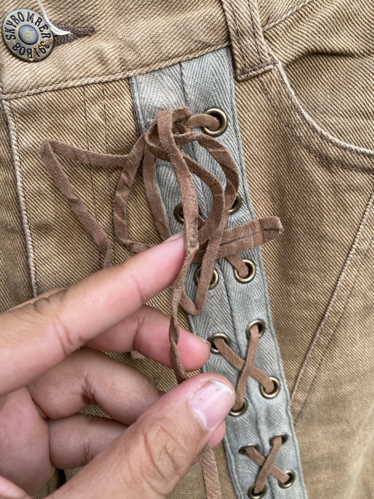 Vintage Rare sky bomber flared bondage tactical punk Size US 29 - 4 Thumbnail