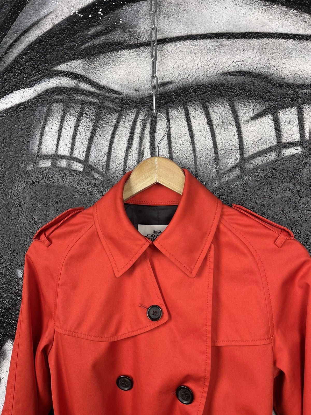 Coach Coach New York Red Orange Short Length Trench Coat Woman’s Size S / US 4 / IT 40 - 18 Thumbnail