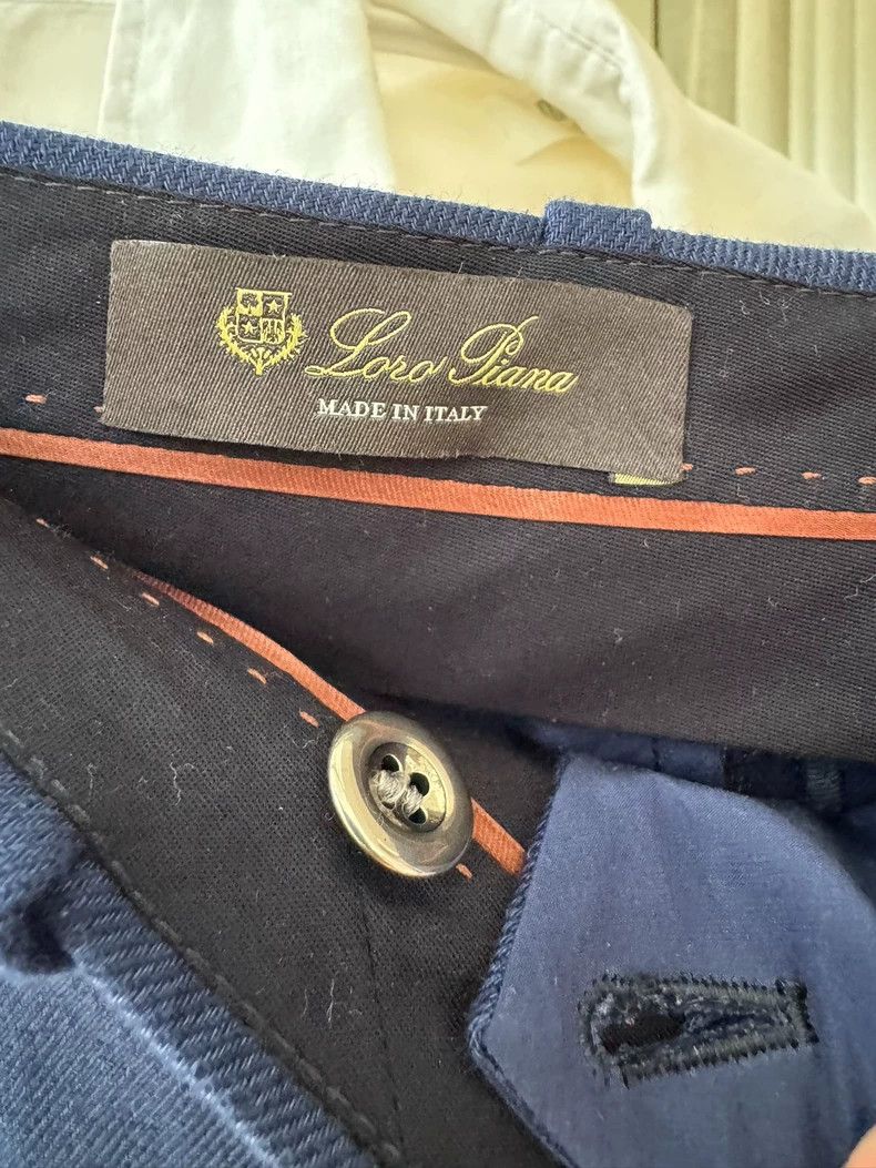 Loro Piana LORO PIANA NEO DERK linen trousers, blue, 2 Size 26" / US 2 / IT 38 - 5 Thumbnail