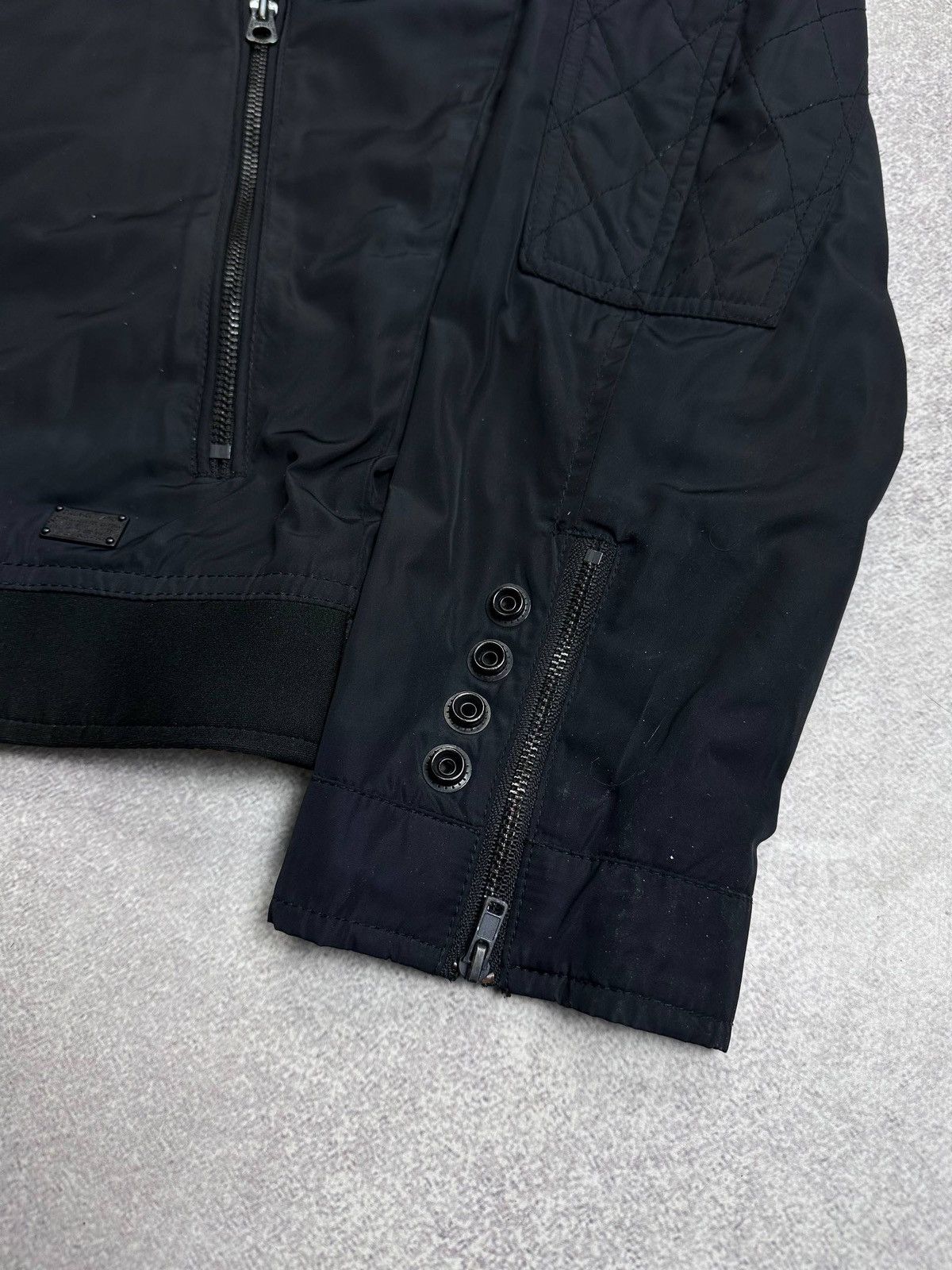 Diesel Vintage Diesel Industry Black Nylon Bomber Jacket Grunge XL Size US XL / EU 56 / 4 - 8 Thumbnail