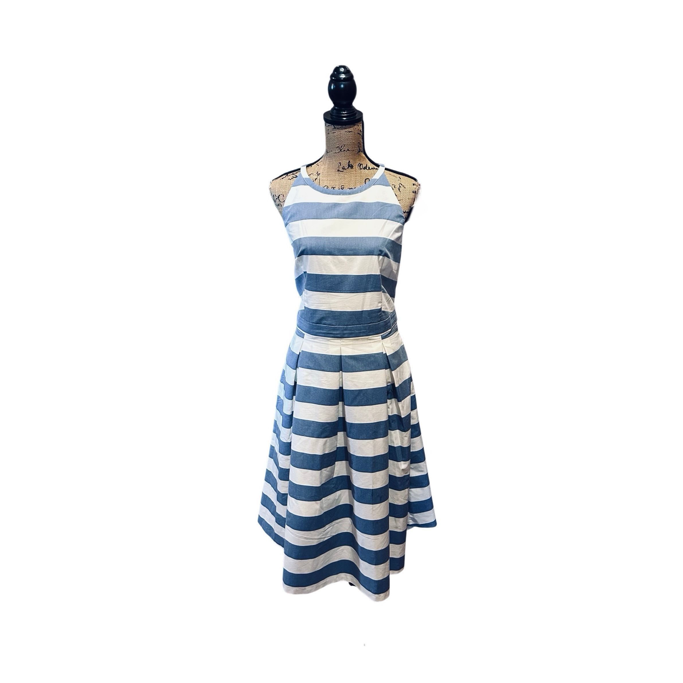 Other The Limited Nautical Style Cruise Dress Blue White Stripe D Size XL / US 12-14 / IT 48-50 - 3 Thumbnail