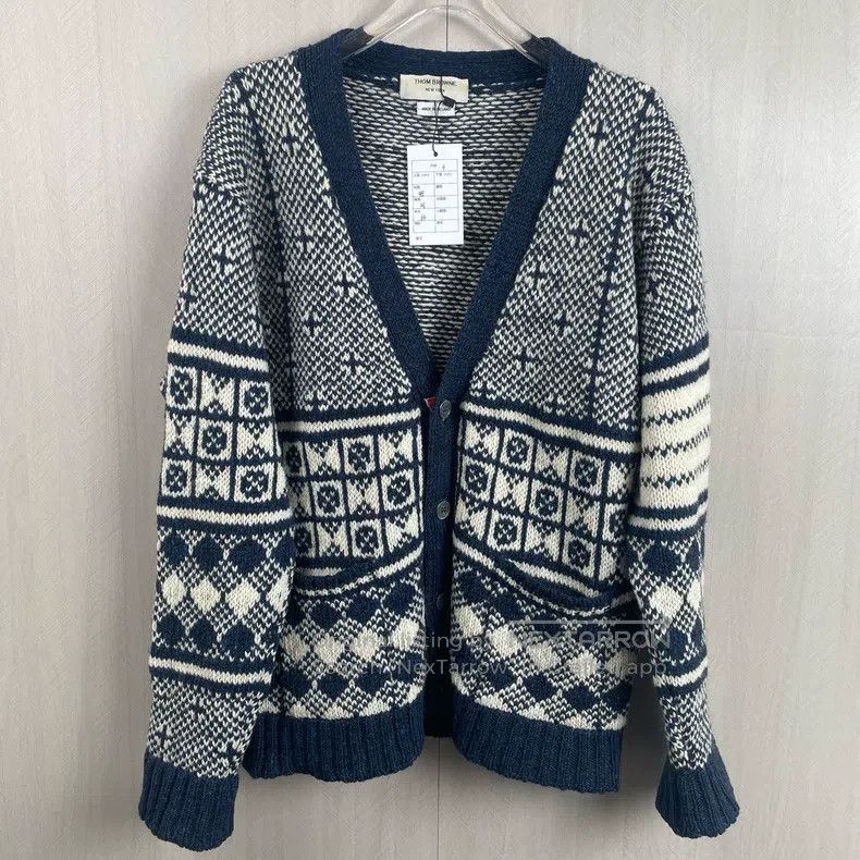 Thom Browne Thom Browne Wool horse hair sweater coat Size US XL / EU 56 / 4 - 1 Thumbnail