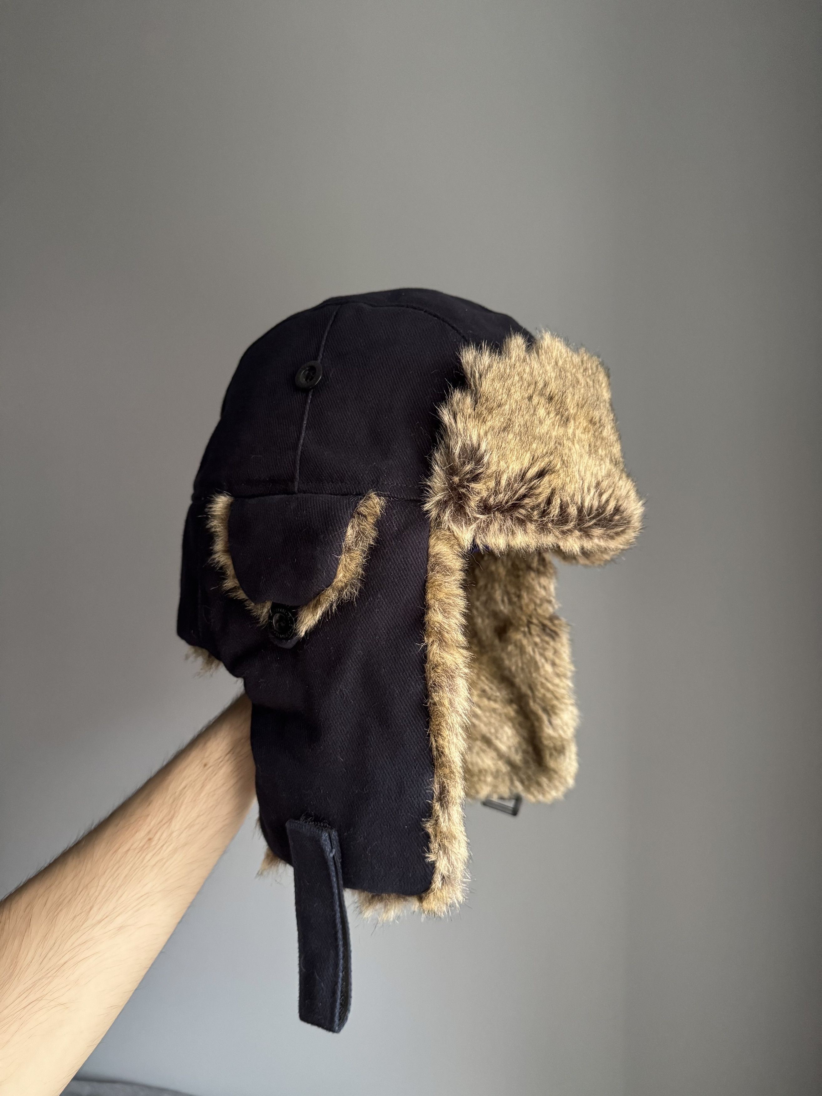 Vintage Vintage Crazy Y2K Mohair Fuzzy Trapper Hat Ushanka Huge Size ONE SIZE - 2 Thumbnail