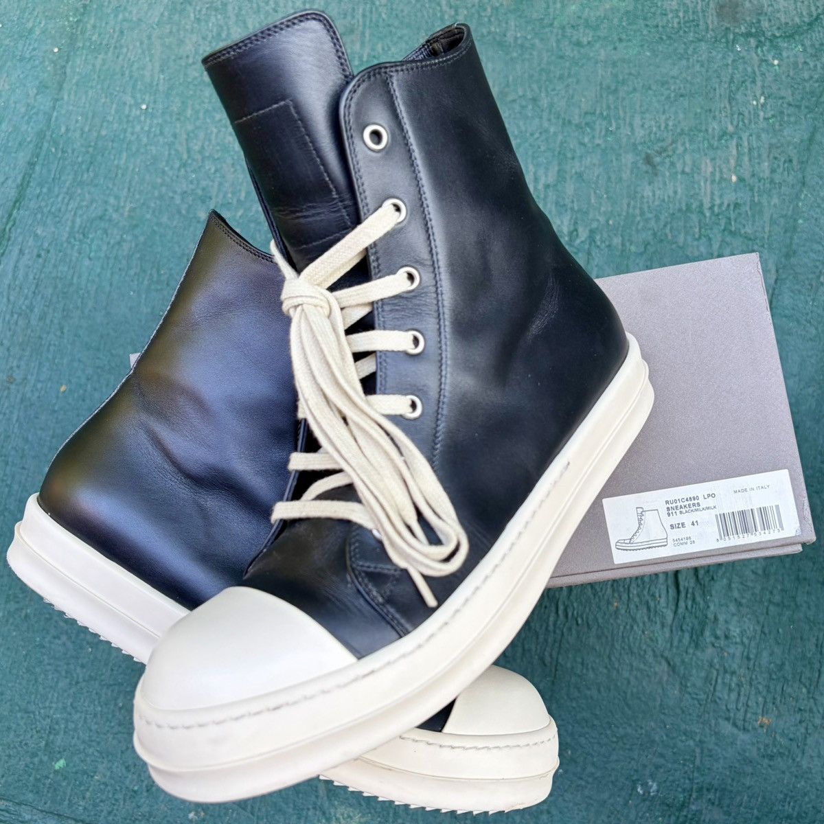 Rick Owens Rick Owens Mainline Leather Ramones High Size US 8 / EU 41 - 4 Thumbnail