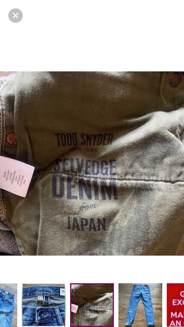 Todd Snyder Todd Snyder Slim Selvedge Japanese Jean in Destroyed Wash Size US 30 / EU 46 - 7 Thumbnail