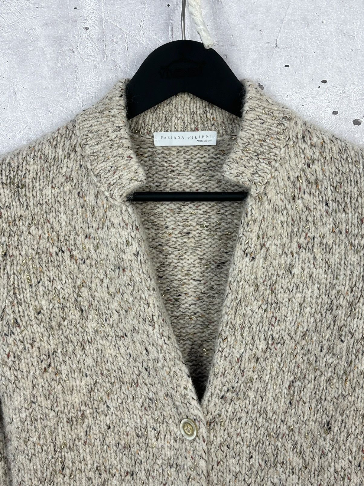 Fabiana Filippi Fabiana Filippi Made in Italy Knit Alpaca Blazer Jacket Size XS / US 0-2 / IT 36-38 - 4 Thumbnail