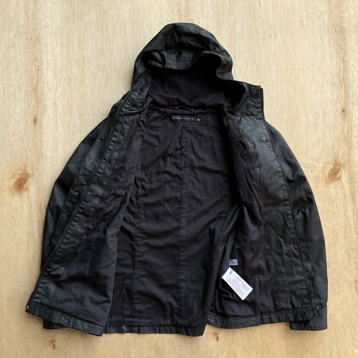 Uniqlo UNIQLO RIDER COATED CLOTH JAPANESE BRAND HOODIE JACKET Size L / US 10 / IT 46 - 7 Thumbnail