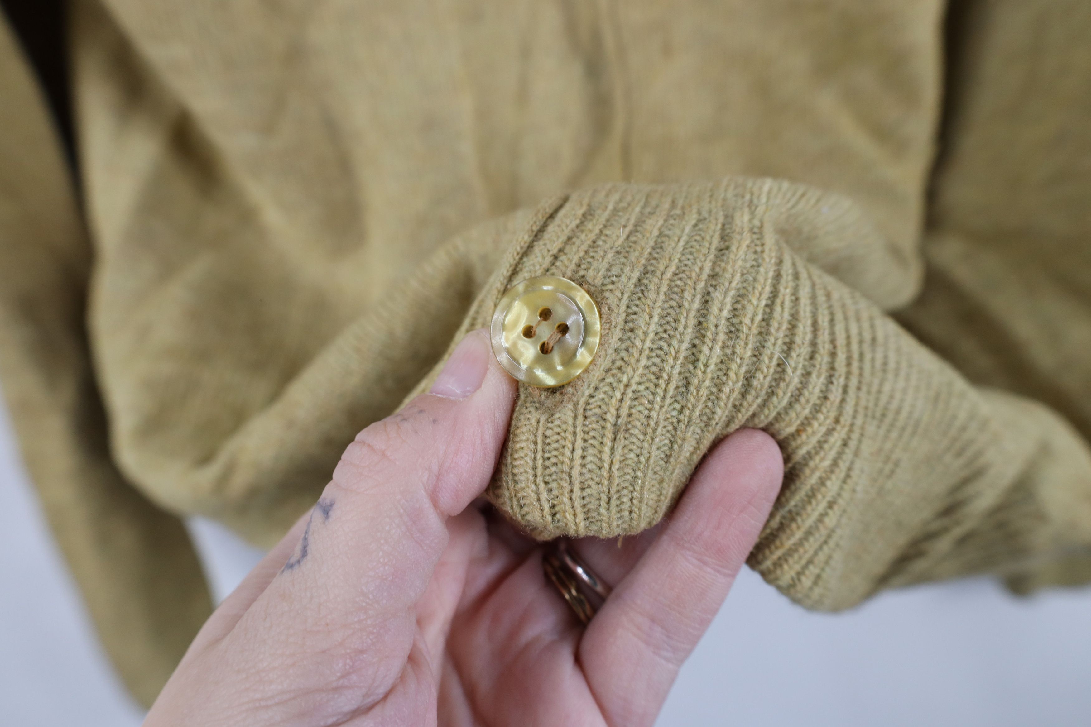 Vintage Vintage 50s Streetwear Blank Wool Knit Cardigan Sweater USA Size US M / EU 48-50 / 2 - 7 Thumbnail