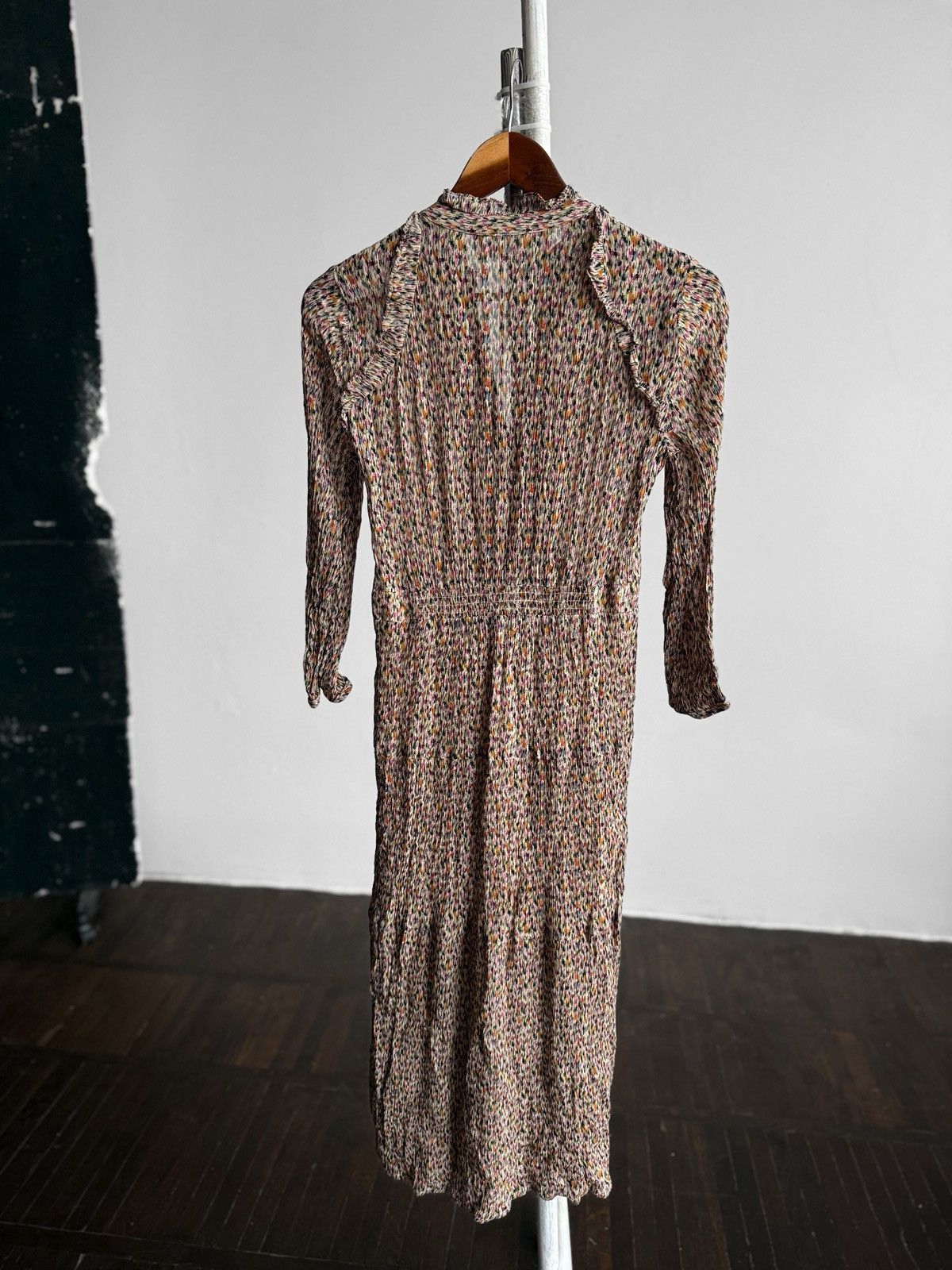 ba&sh Ba&Sh Womens Floral Midi Dress Boho Long Sleeve V-Neck Size S / US 4 / IT 40 - 5 Thumbnail