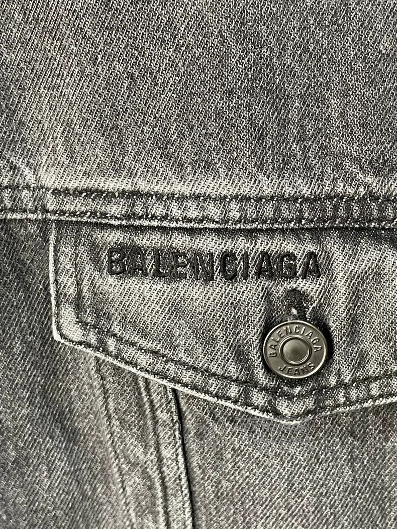 Balenciaga Balenciaga Black and White Patchwork Denim Jacket Size US L / EU 52-54 / 3 - 2 Thumbnail