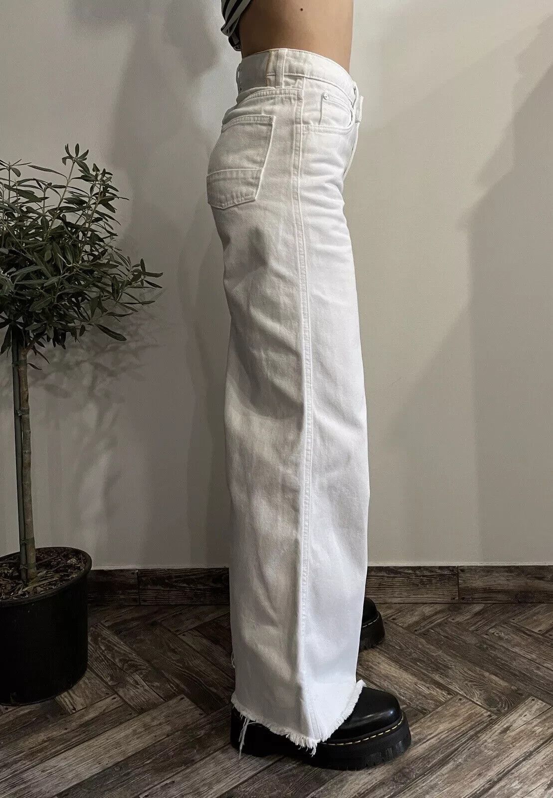 Sandro SANDRO Womens Jeans Pants Flared High Waist Wide Leg Size 36 Size 26" / US 2 / IT 38 - 12 Thumbnail