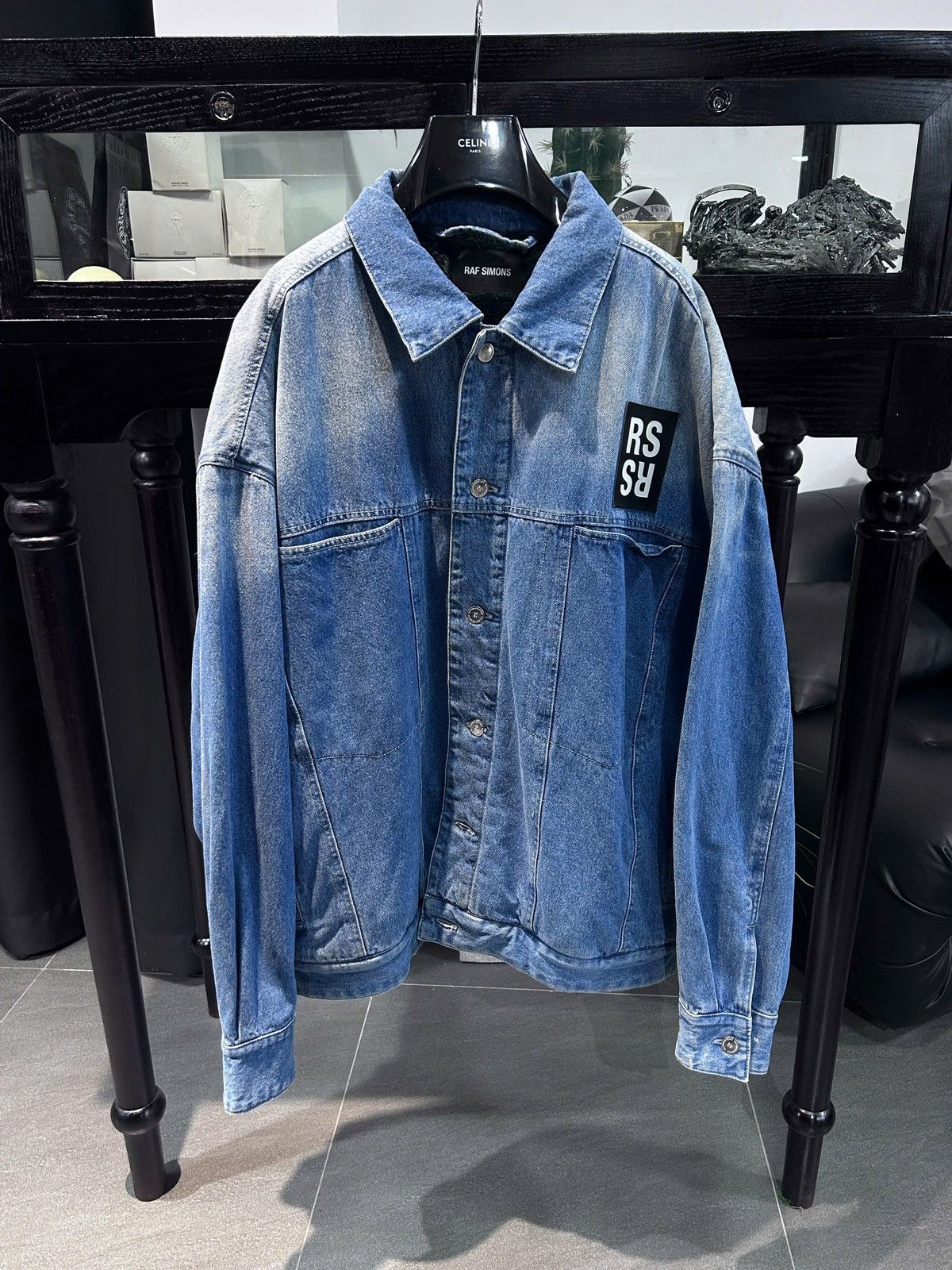 Raf Simons Raf Simons Big Fit Denim Faux Fur Jacket Size US L / EU 52-54 / 3 - 1 Thumbnail
