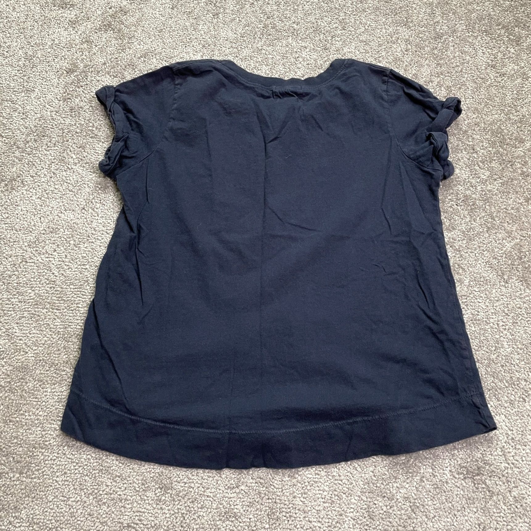 Anthropologie T.La Anthropology Graphic T-Shirt Womens XS Navy Blue Short Sleeve Cotton Casual Size XS / US 0-2 / IT 36-38 - 2 Thumbnail