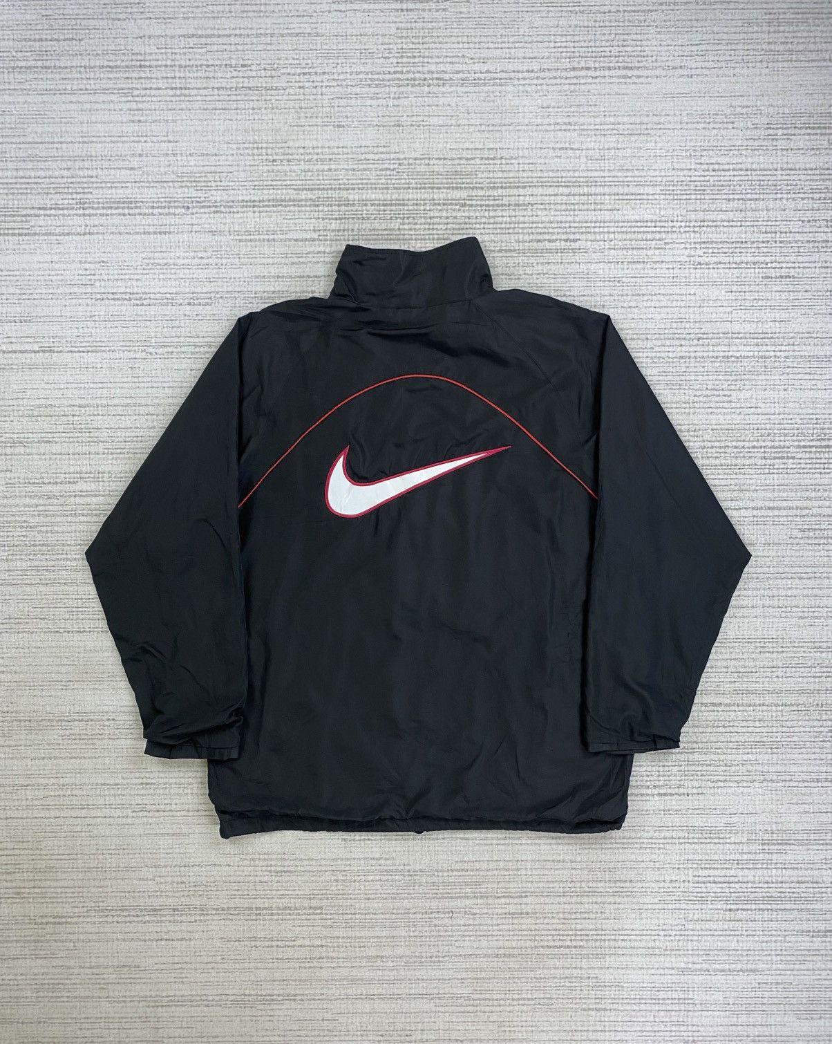 Nike × Vintage Vintage 90s Nike Big Swoosh Embroidery Jacket Size US M / EU 48-50 / 2 - 1 Thumbnail