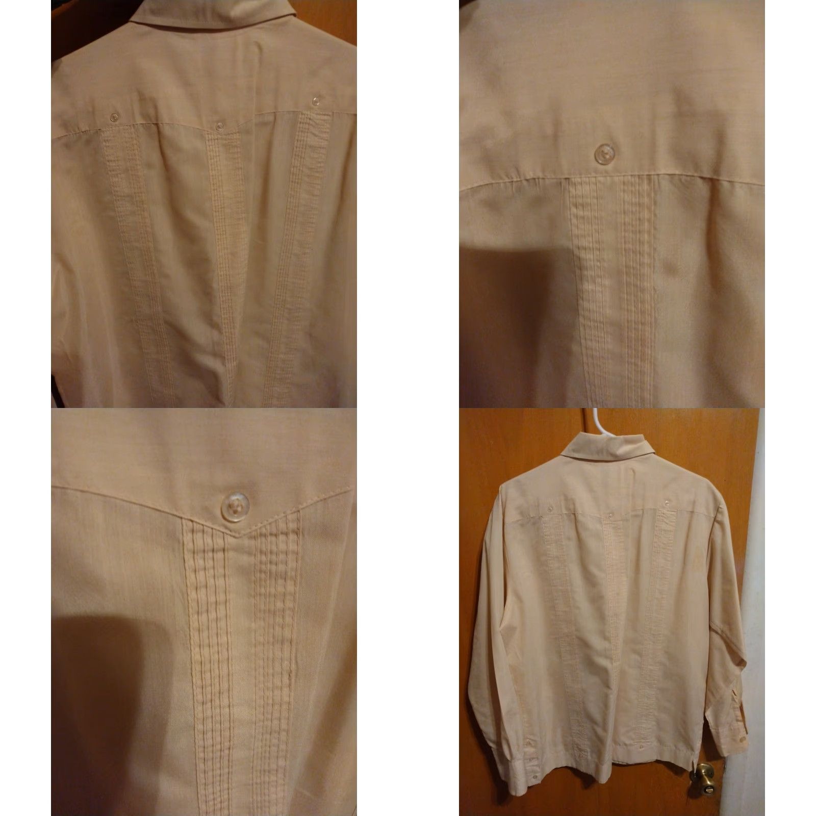 Vintage VINTAGE ROMANI Shirt Mens M Yellow Button-Up Long Sleeve Collared 70s Retro All Seasons Easy Care Pockets Size 40R - 8 Thumbnail