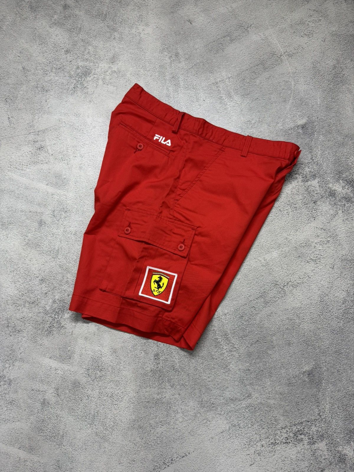 Ferrari Vintage Y2k Ferrari Racing Cargo Shorts Size US 30 / EU 46 - 2 Thumbnail