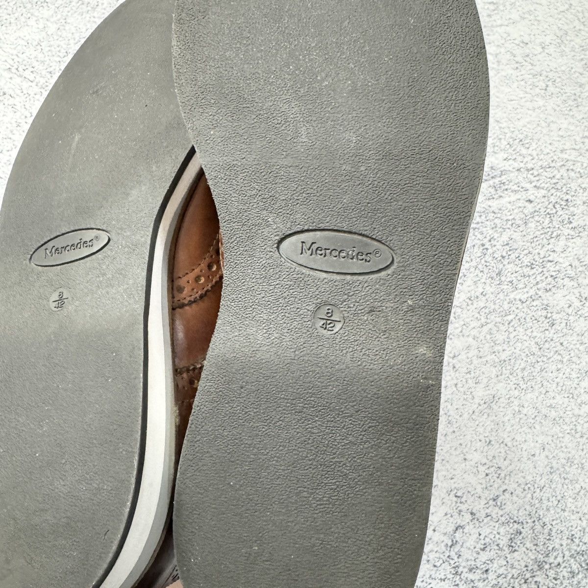 Designer × Mercedes-Benz Mercedes Mens Brown Leather Derbies US9 UK8 EU42 27cm Size US 9 / EU 42 - 11 Thumbnail