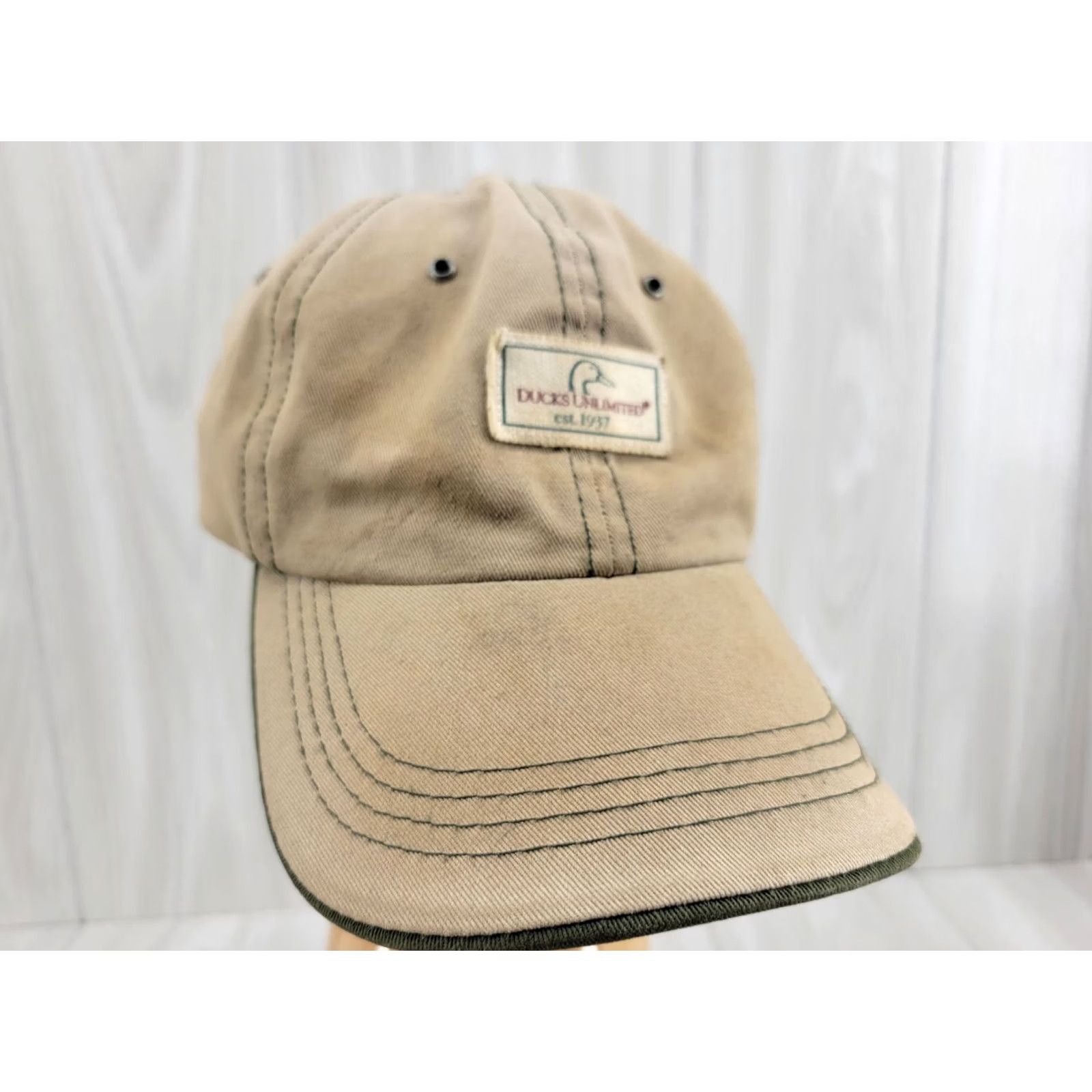 Vintage DUCKS UNLIMITED DISTRESSED TAN ADJUSTABLE CAP/HAT Unisex Adults Adjustable Tan Baseball Cap Size ONE SIZE - 2 Thumbnail