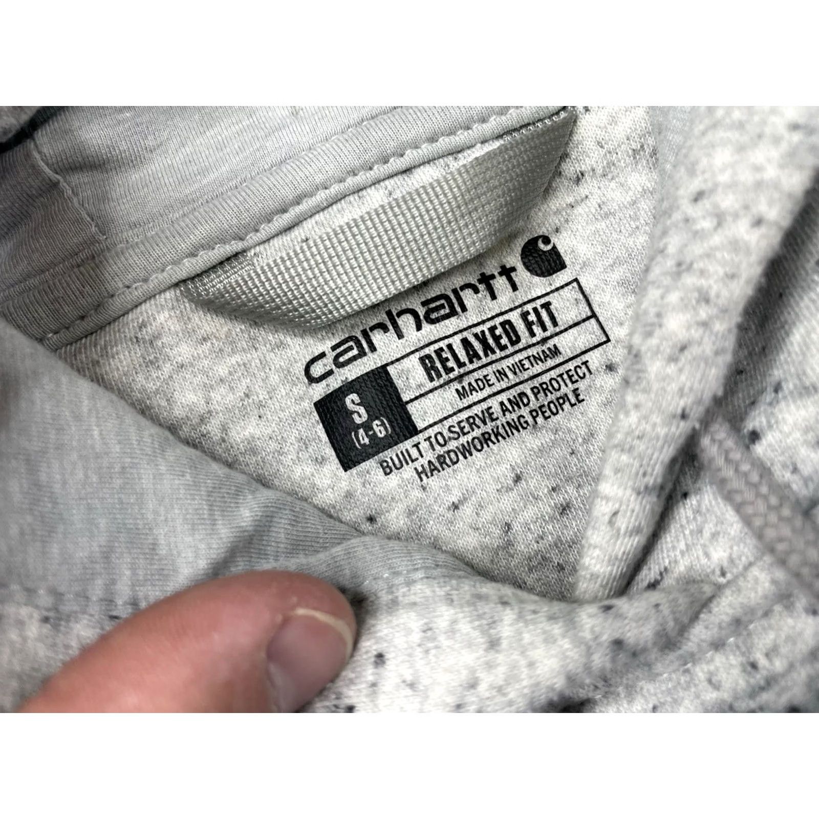 Carhartt VINTAGE Carhartt Clarksburg Hoodie Sweatshirt Womens Small Gray 102791 Logo Pockets Hooded Lined Fleece Pullover Regex? Size S / US 4 / IT 40 - 2 Thumbnail