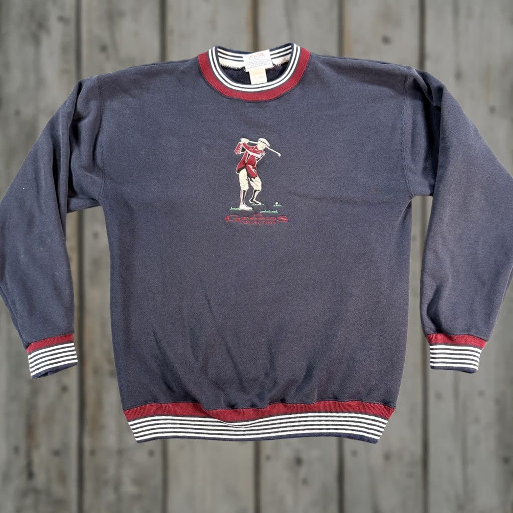Vintage VINTAGE Crable Sweatshirt Mens M Navy Greens Collection Golf USA Made 90s Mens Size US M / EU 48-50 / 2 - 1 Thumbnail
