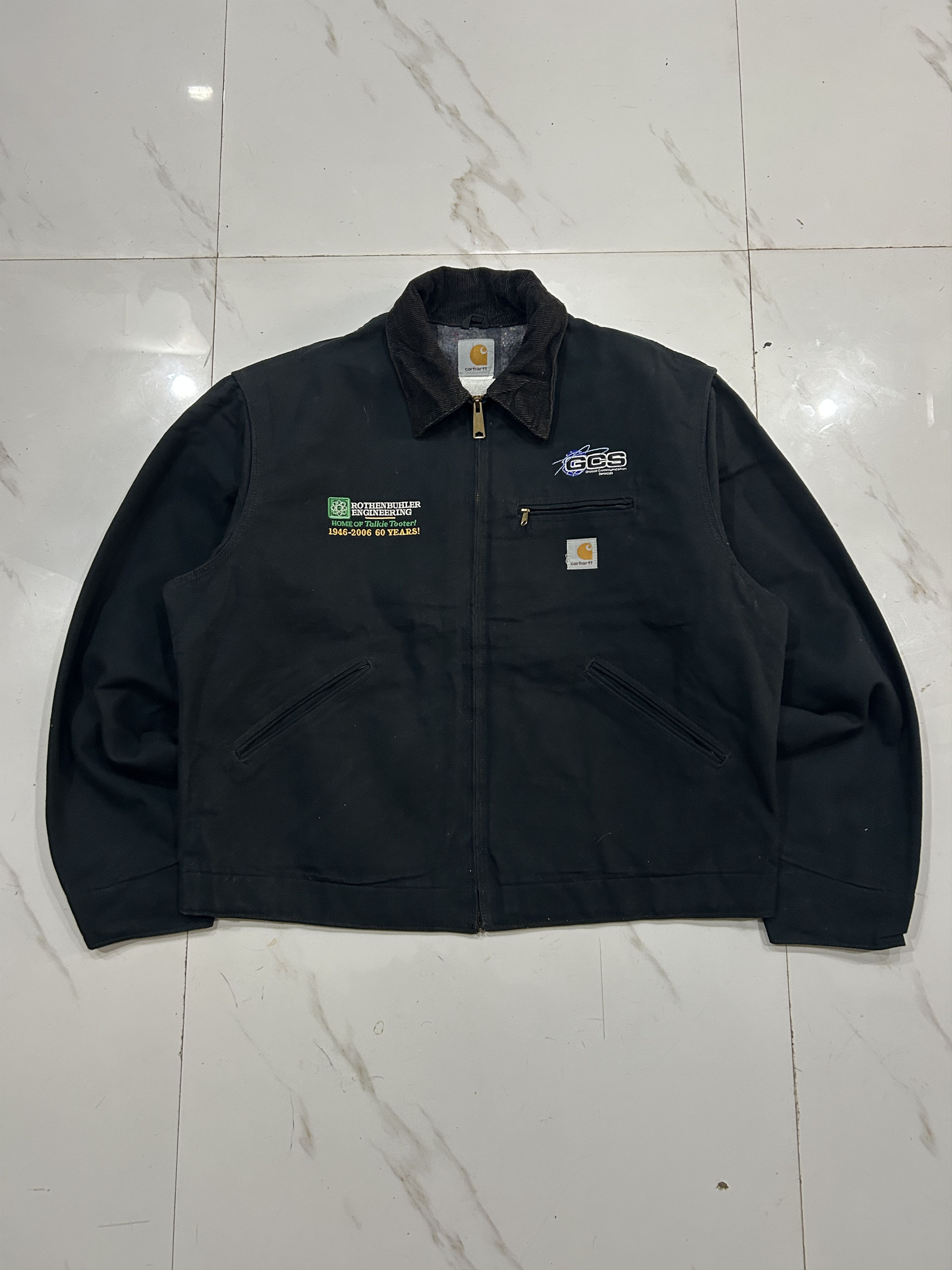 Carhartt × Vintage 90s Carhartt JB105 black detroit jacket sz XL