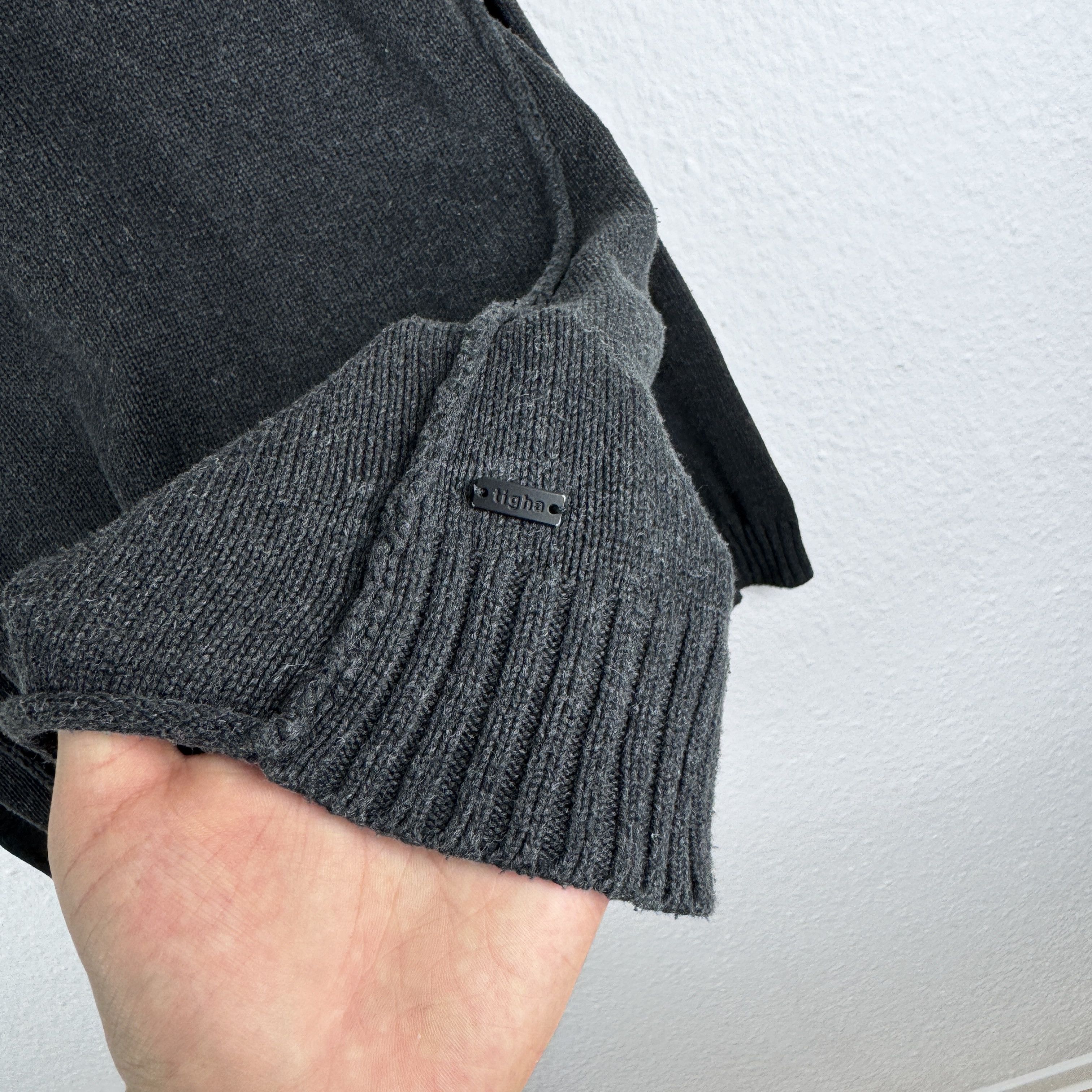 Designer × tigha Men`s TIGHA WOOL BLEND GRAY AVANT GARDE SWEATEr SIZE XXL Size US XXL / EU 58 / 5 - 7 Thumbnail