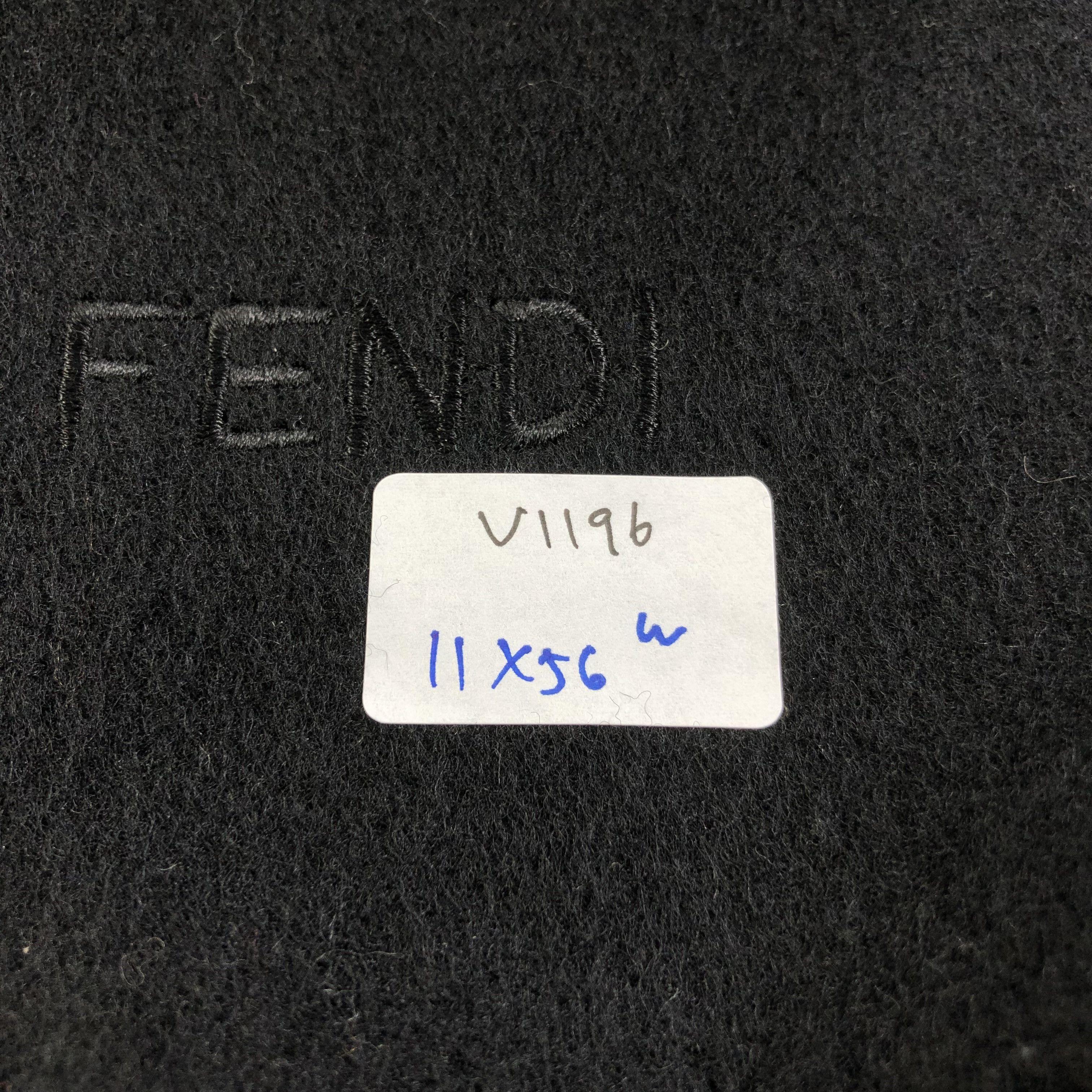 Fendi Fendi Plain Black Wool Scarf Muffler V1196 Size ONE SIZE - 6 Thumbnail