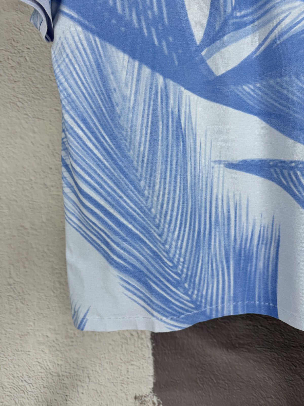 Lacoste Lacoste Pale Lilac Slim Fit Polo Blue Palm Leaf Pattern Size US L / EU 52-54 / 3 - 5 Thumbnail