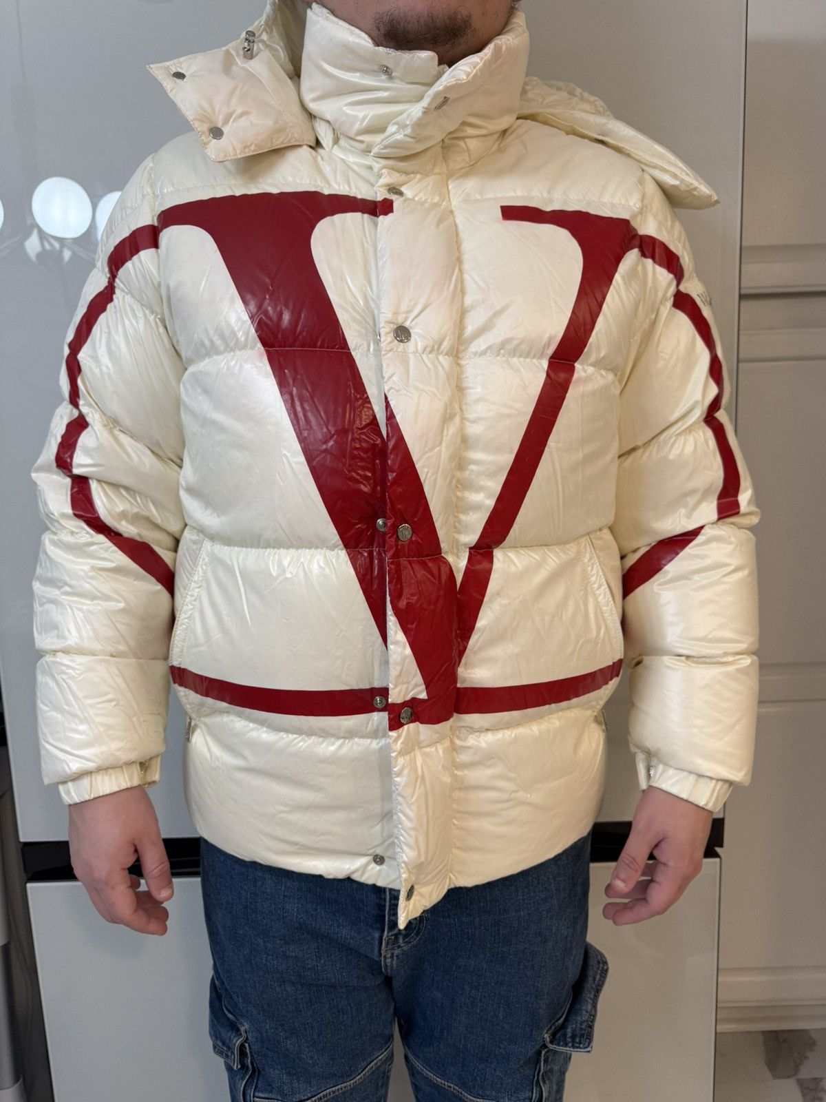 Moncler × Valentino White / Red Moncler X Valentino Coat size 52 (L/XL MENS) Size US L / EU 52-54 / 3 - 2 Thumbnail