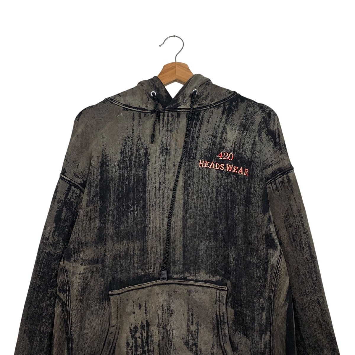 Japanese Brand Sick! Trashed 420 HEADS WEAR Pullover Hoodies #2240-C99 Size US M / EU 48-50 / 2 - 11 Thumbnail