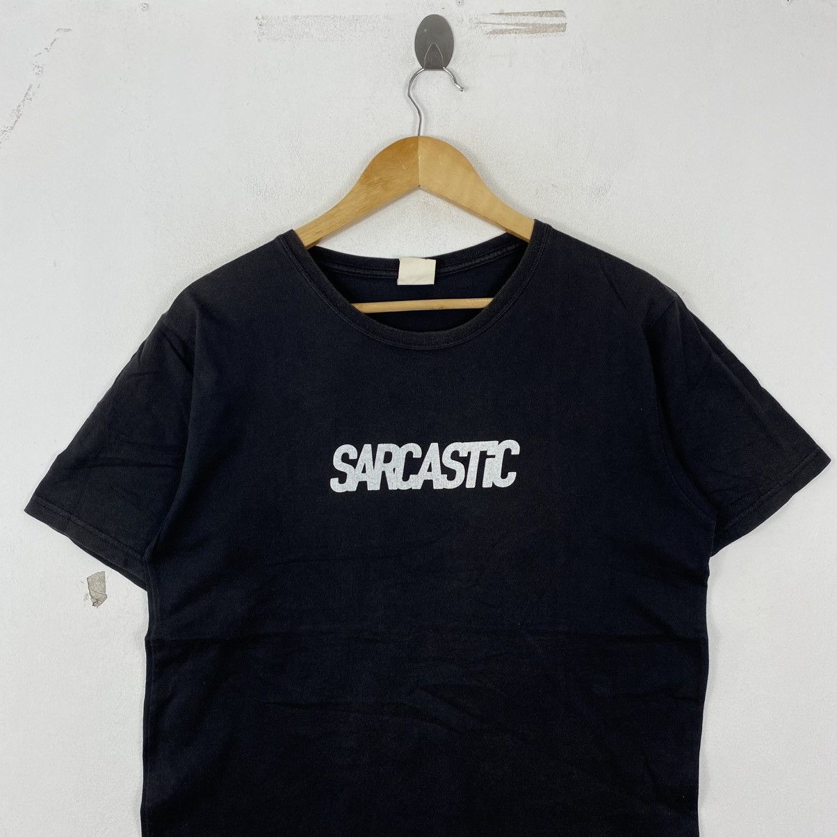 Vintage Vintage Sarcastic Japanese Streetwear Tee Shirt Black M Size US M / EU 48-50 / 2 - 3 Thumbnail