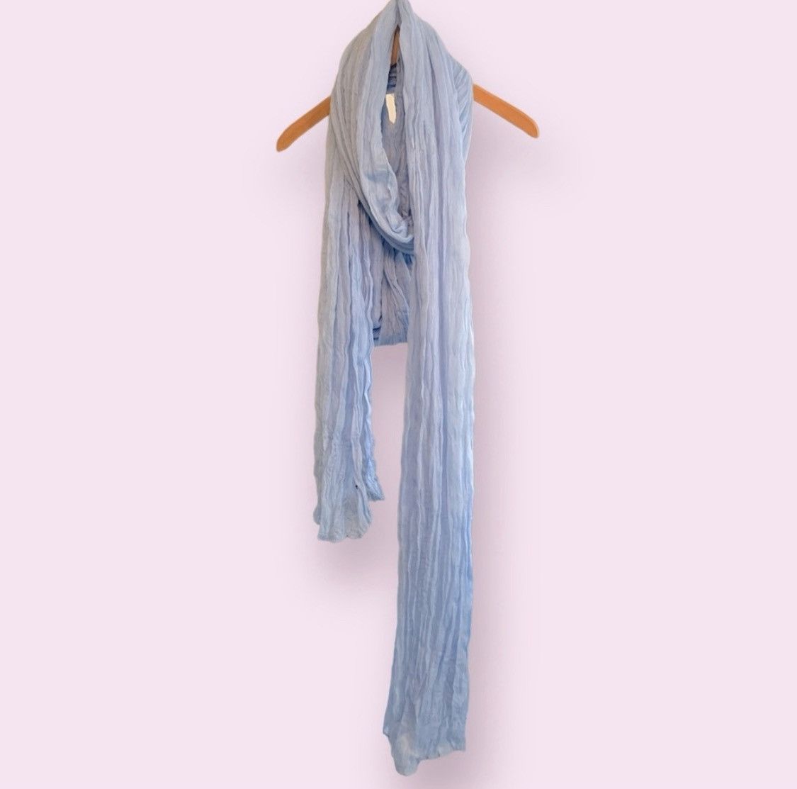 Vintage Long Blue Scarf Wrap Size ONE SIZE - 1 Preview